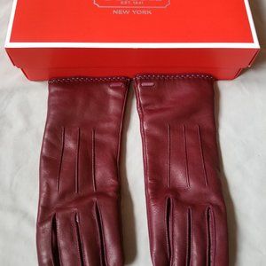 Coach leather gloves